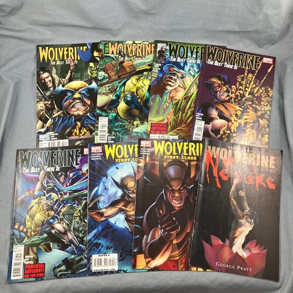 Wolverine Best There Is Marvel Comics Lot of 8 Asst Issues First Class Netsuke - Picture 1 of 3